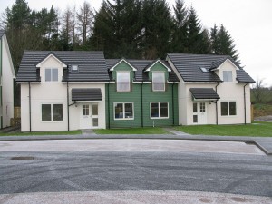 Thirteen affordable houses built on behalf of Cairn Housing Association.
