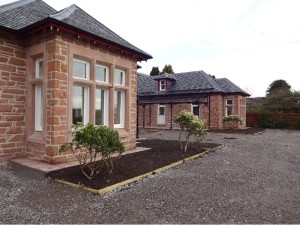 New sympathetic extension to existing Grade-B listed private development in the Highlands of Scotland.
